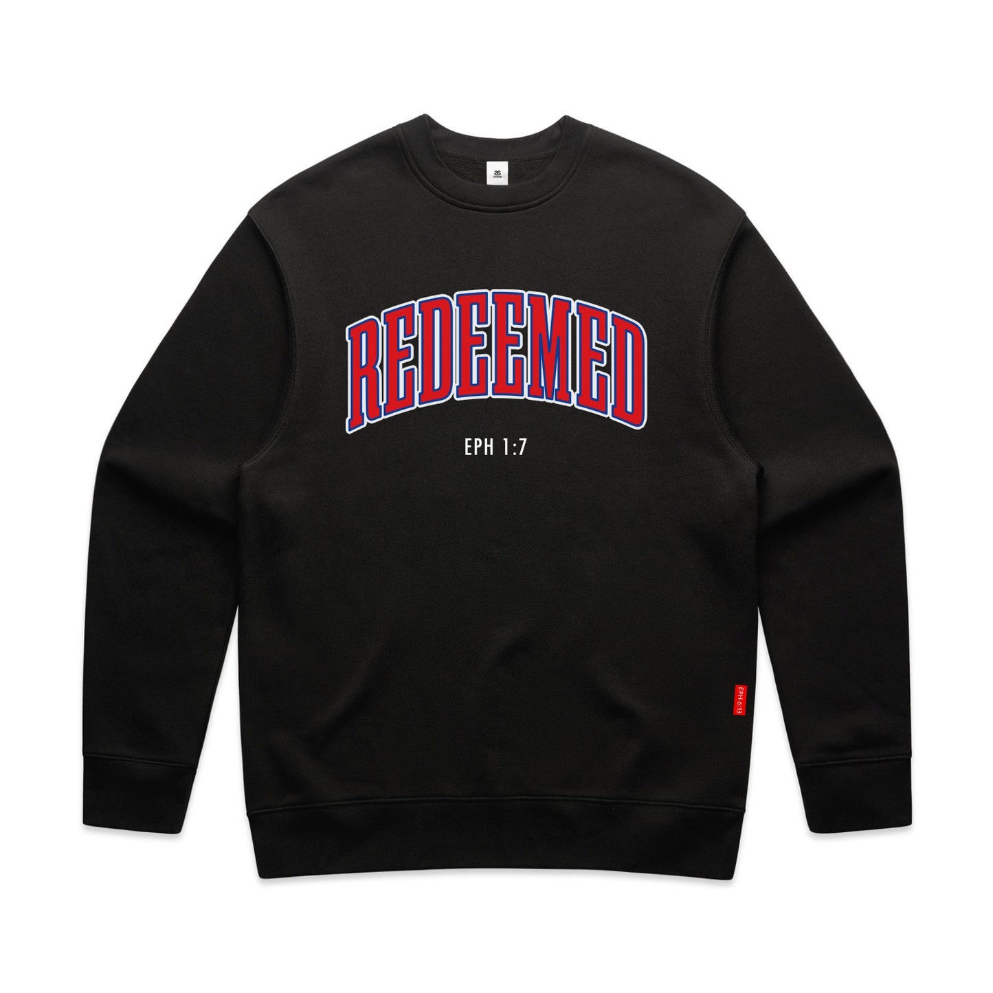 Redeemed Varsity Crewneck - Black