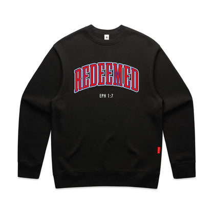 Redeemed Varsity Crewneck - Black