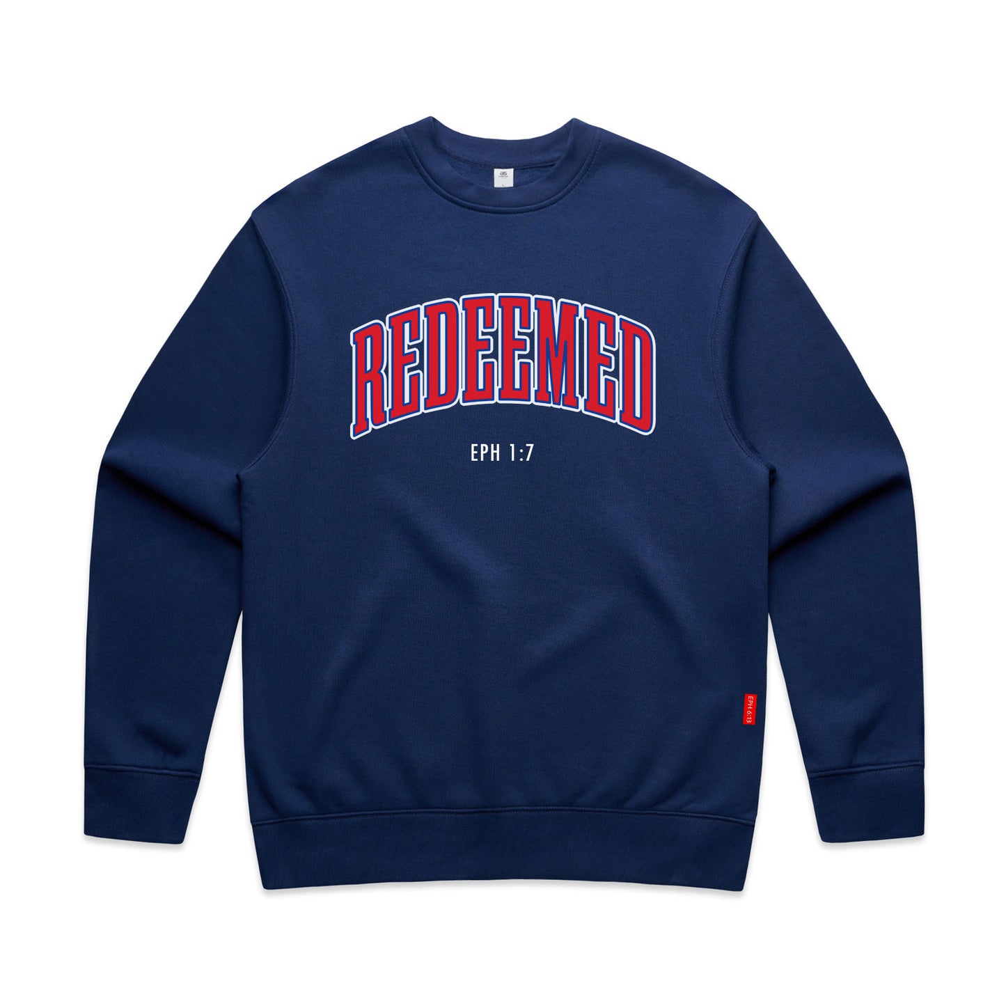 Redeemed Varsity Crewneck - Cobalt