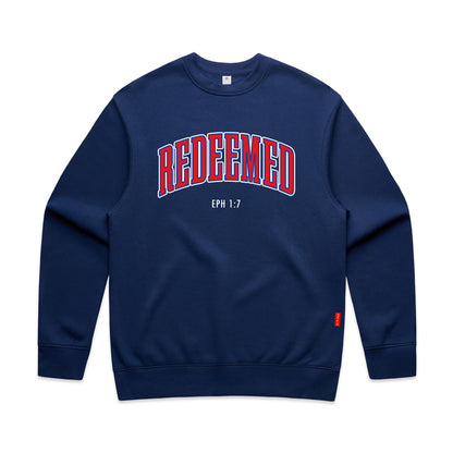 Redeemed Varsity Crewneck - Cobalt